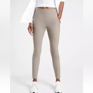 NWT Athleta Stellar Tight Leggings Bluff Grey, Fitted Work PantsTravel Size 18